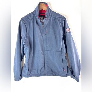 Chick-fil-A oobe Employee XL Men's Classic Blue Canvas Bomber Jacket